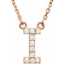 Load image into Gallery viewer, Initial A 1/8 CTW Diamond 16" Necklace