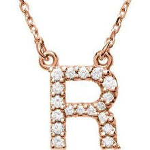 Load image into Gallery viewer, Initial A 1/8 CTW Diamond 16" Necklace
