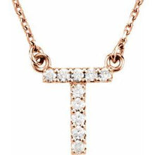 Load image into Gallery viewer, Initial A 1/8 CTW Diamond 16" Necklace