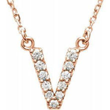 Load image into Gallery viewer, Initial A 1/8 CTW Diamond 16" Necklace