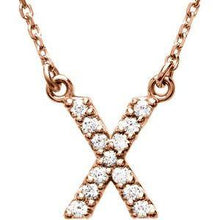 Load image into Gallery viewer, Initial A 1/8 CTW Diamond 16" Necklace