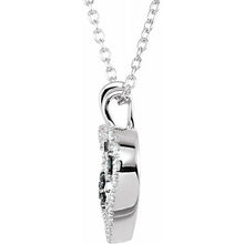 Load image into Gallery viewer, 1/6 CTW Black Diamond Heart 18" Necklace