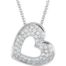 Load image into Gallery viewer, 1/4 CTW Diamond Heart 18" Necklace