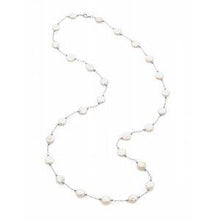 Load image into Gallery viewer, 12-13 mm Freshwater Cultured White Coin Pearl Station 18" Necklace