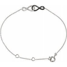 Load image into Gallery viewer, 1/5 CTW Black Diamond Infinity-Inspired 5.75 - 6.75" Bracelet