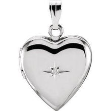 Load image into Gallery viewer, .01 CTW Diamond Heart Locket