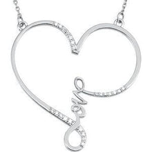 Load image into Gallery viewer, 1/8 CTW Diamond Infinity-Inspired Love Heart 18" Necklace