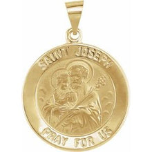 Load image into Gallery viewer, 22 mm Round Hollow Joseph Medal