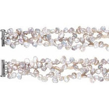 Load image into Gallery viewer, Freshwater Cultured Keshi Pearl 7.5" Bracelet