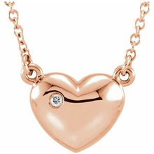 Load image into Gallery viewer, .01 CTW Diamond Heart 16.5" Necklace