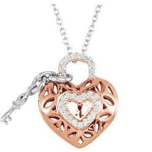 Load image into Gallery viewer, 1/6 CTW Diamond Heart 18" Necklace