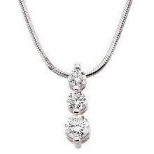 Load image into Gallery viewer, 1 CTW Diamond Three-Stone 18" Necklace