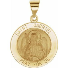 Load image into Gallery viewer, 18 mm Round Hollow St. Gabriel Medal