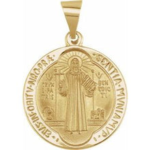 Load image into Gallery viewer, 18 mm Round Hollow St. Benedict Medal