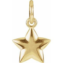 Load image into Gallery viewer, 15.75x9.75 mm Puffed Star Charm with Jump Ring