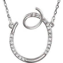 Load image into Gallery viewer, 1/8 CTW Diamond Initial A 16" Necklace