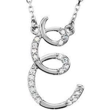 Load image into Gallery viewer, 1/8 CTW Diamond Initial A 16" Necklace