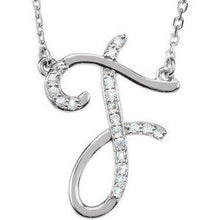 Load image into Gallery viewer, 1/8 CTW Diamond Initial A 16" Necklace