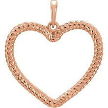 Load image into Gallery viewer, Rope Heart Pendant