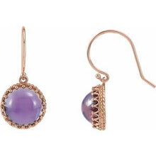 Load image into Gallery viewer, 10 mm Amethyst Dangle Earrings