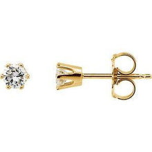 Load image into Gallery viewer, 1/2 CTW Diamond 6-Prong Stud Earrings
