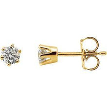 Load image into Gallery viewer, 1/2 CTW Diamond 6-Prong Stud Earrings
