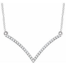 Load image into Gallery viewer, 1/6 CTW Diamond "V" 18" Necklace