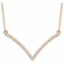Load image into Gallery viewer, 1/6 CTW Diamond "V" 18" Necklace
