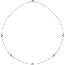 Load image into Gallery viewer, 14K Yellow 1/5 CTW Lab-Grown Diamond 3-Station 18" Necklace