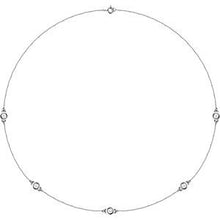 Load image into Gallery viewer, 14K Yellow 1/5 CTW Lab-Grown Diamond 3-Station 18" Necklace