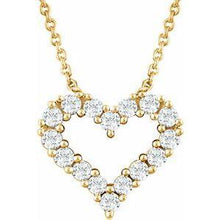 Load image into Gallery viewer, 1/4 CTW Diamond Heart 18" Necklace