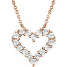 Load image into Gallery viewer, 1/4 CTW Diamond Heart 18" Necklace