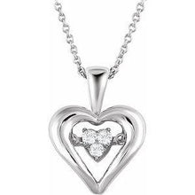 Load image into Gallery viewer, 1/10 CTW Diamond Heart Mystara® 18" Necklace