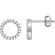 Load image into Gallery viewer, 1/5 CTW Diamond Circle Earrings