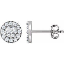 Load image into Gallery viewer, 1/3 CTW Diamond Cluster Earrings