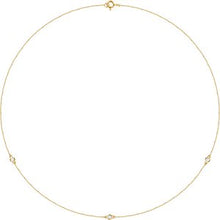 Load image into Gallery viewer, 14K Yellow 1/5 CTW Lab-Grown Diamond 3-Station 18" Necklace