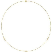 Load image into Gallery viewer, 14K Yellow 1/5 CTW Lab-Grown Diamond 3-Station 18" Necklace