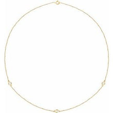 Load image into Gallery viewer, 14K Yellow 1/5 CTW Lab-Grown Diamond 3-Station 18" Necklace