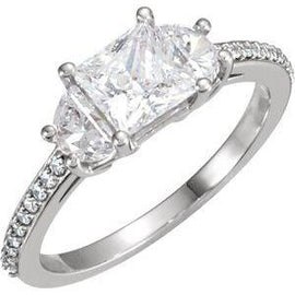 1/10 CTW Diamond #1 Band for 5.5 mm Square Engagement Ring