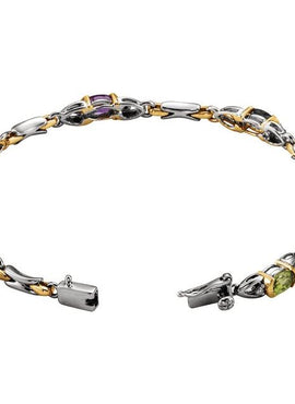 14t White Amethyst, Citrine, Mozambique Garnet, Rhodolite Garnet, Peridot, Swiss Blue Topaz & 1/10 CTW Diamond 7.5