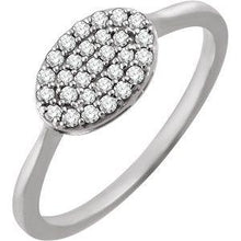 Load image into Gallery viewer, 1/5 CTW Diamond Oval Cluster Ring