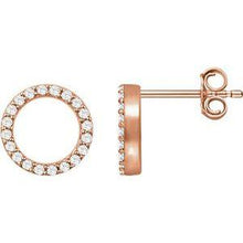 Load image into Gallery viewer, 1/5 CTW Diamond Circle Earrings