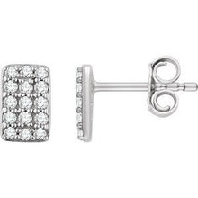 Load image into Gallery viewer, 1/5 CTW Diamond Cluster Earrings