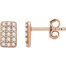 Load image into Gallery viewer, 1/5 CTW Diamond Cluster Earrings