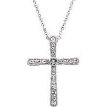 Load image into Gallery viewer, .05 CTW Diamond Cross 18" Necklace