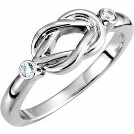 .06 CTW Diamond Knot Ring
