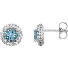 Load image into Gallery viewer, Ruby & 1/3 CTW Diamond Earrings