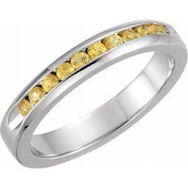 1/4 CTW Diamond Classic Channel-Set Anniversary Band