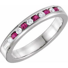 1/4 CTW Diamond Classic Channel-Set Anniversary Band