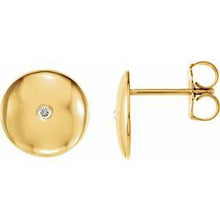 Load image into Gallery viewer, .03 CTW Diamond Domed Earrings